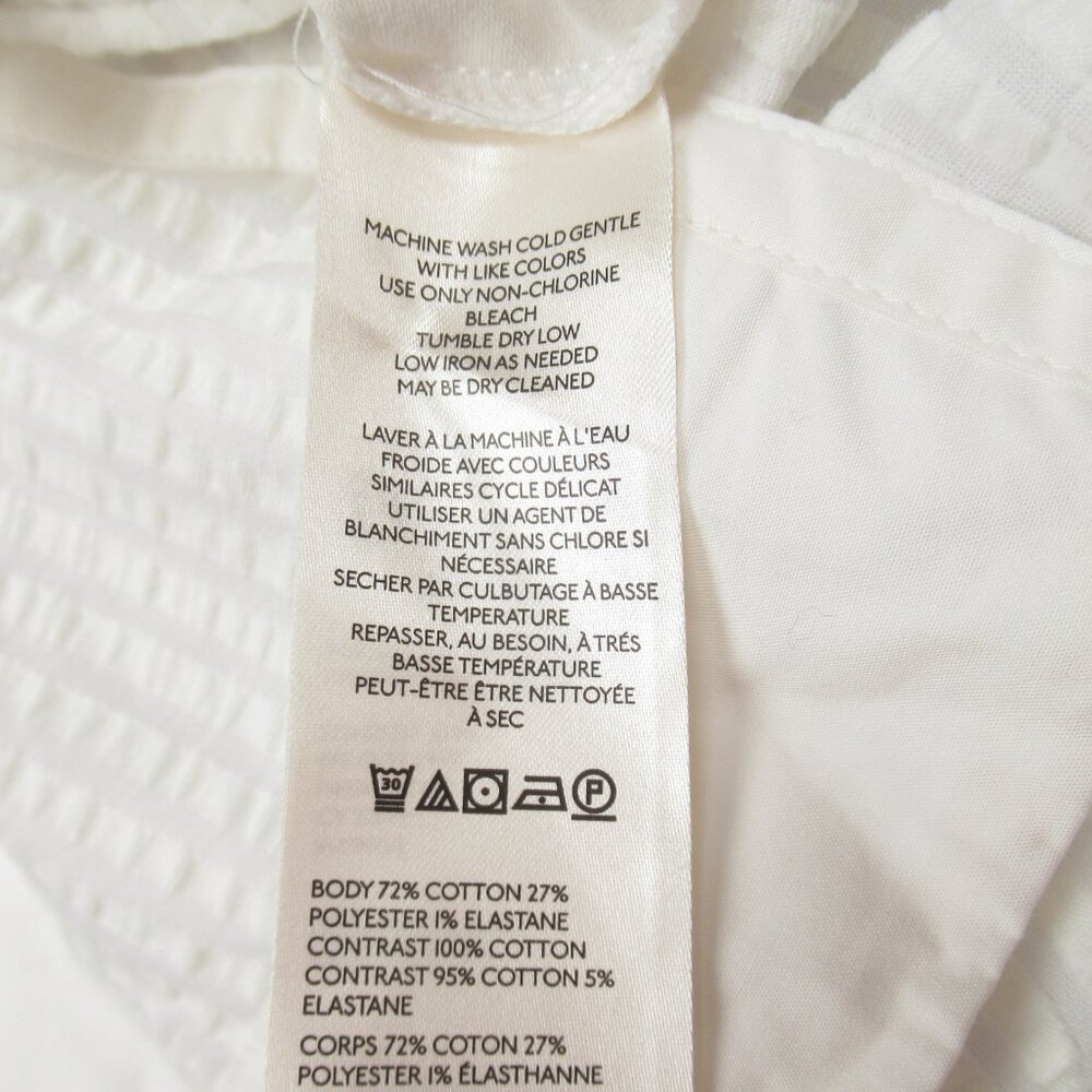 Anthropologie Maeve Puff-Sleeve Sweetheart Top White M - Picture 7 of 8